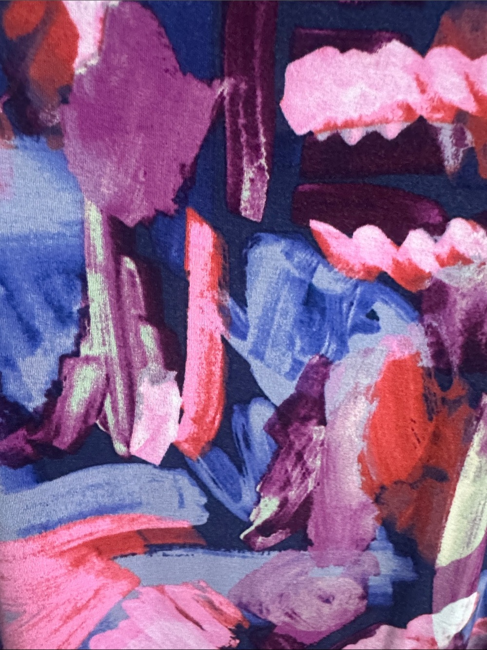 LOGO by Lori Goldstein Abstract Brush Strokes Top Tunic XL Wearable Art - Picture 5 of 8